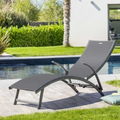 hespéride Tumbonas>Tumbona SAMBA gris antracite y graphite