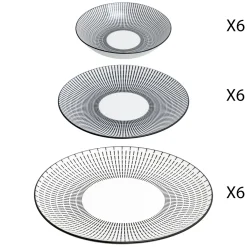 secret d'gourmet Platos>Vajilla 18 Pzas Diseño Lunis