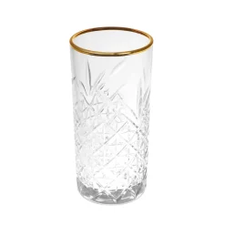 Copas>Vaso Alto Timeless Borde Dorado 450Cc