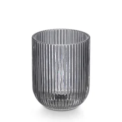 Copas>Vaso de Agua Rayas Gris De Vidrio 27cl