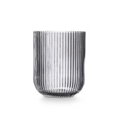 Copas>Vaso de Agua Rayas Gris De Vidrio 27cl