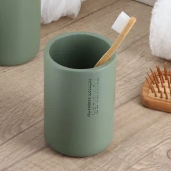 Accesorios De Lavabo>Vaso de lavabo verde caqui