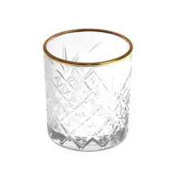 Copas>Vaso De Whisky Borde Dorado 345Cc