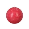 atmosphera Velas>Vela Bola Rústica Roja 10Cm