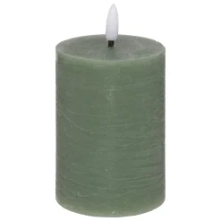 atmosphera Velas>Vela Led Cilíndrica Molia Verde 12.5cm