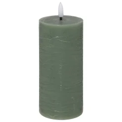 atmosphera Velas>Vela Led Cilíndrica Molia Verde 17.5cm
