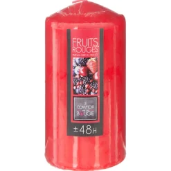 atmosphera Velas>Vela Pilar Aroma Frutos Rojos 7x14Cm