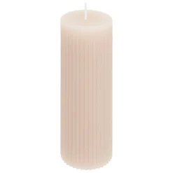 atmosphera Velas>Vela Pilar Demi De Rayas Gris 14cm