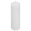 atmosphera Velas>Vela Pilar Demi De Rayas Blanca 14cm