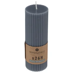 atmosphera Velas>Vela Pilar Demir De Rayas Azul 14cm
