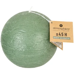 atmosphera Velas>Vela Redonda Olia Verde 10cm