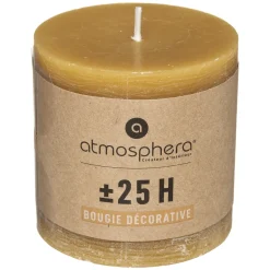 atmosphera Velas>Vela Rústica Amarilla 6.7x7Cm