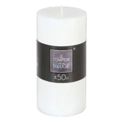 atmosphera Velas>Vela Rústica Cilíndrica Blanca 7x14Cm