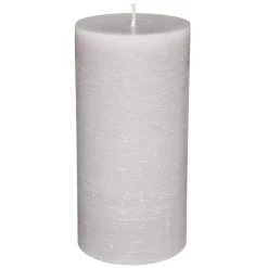 atmosphera Velas>Vela Rústica Cilíndrica Gris 7x14Cm