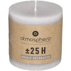 atmosphera Velas>Vela Rústica Gris Pardo 6.7x7Cm