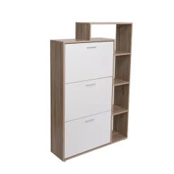 Zapateros>Zapatero con 3 cajones y 4 estantes 132cm