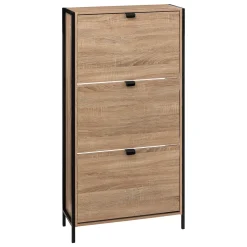 Zapateros>Zapatero ALIAJ marrón con 3 cajones