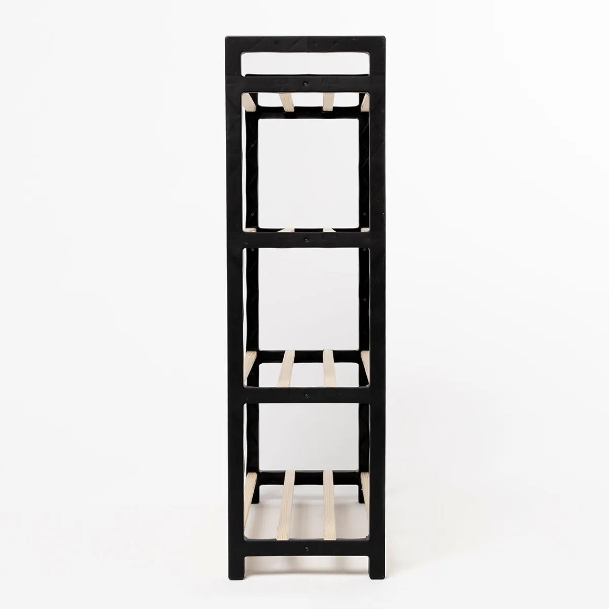 Zapateros>Zapatero con 4 niveles negro de madera